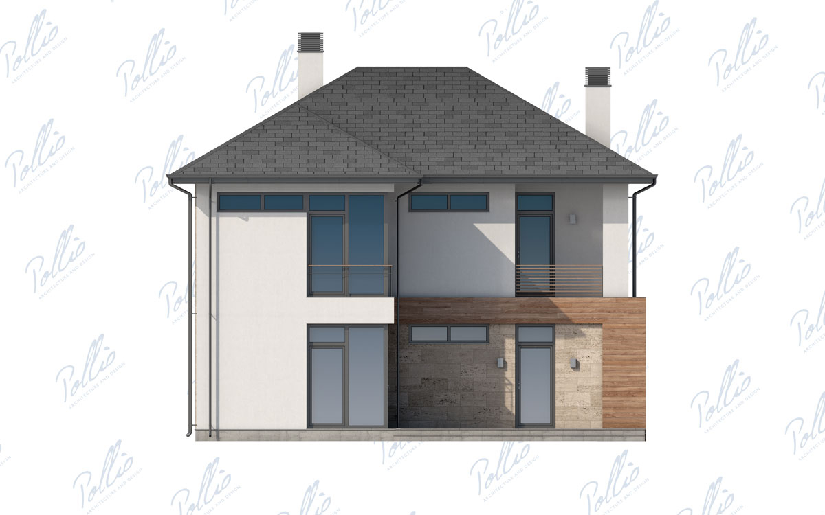 X18 - Projekt domu piętrowego do 150m2 z betonu komórkowego z 3 sypialniami i gabinetem / 7