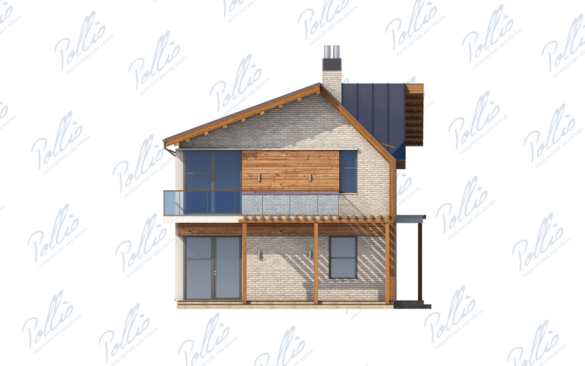 X13 - Projekt domu piętrowego do 200 m2 na wąską działkę z 4 sypialniami i gabinetem / 7