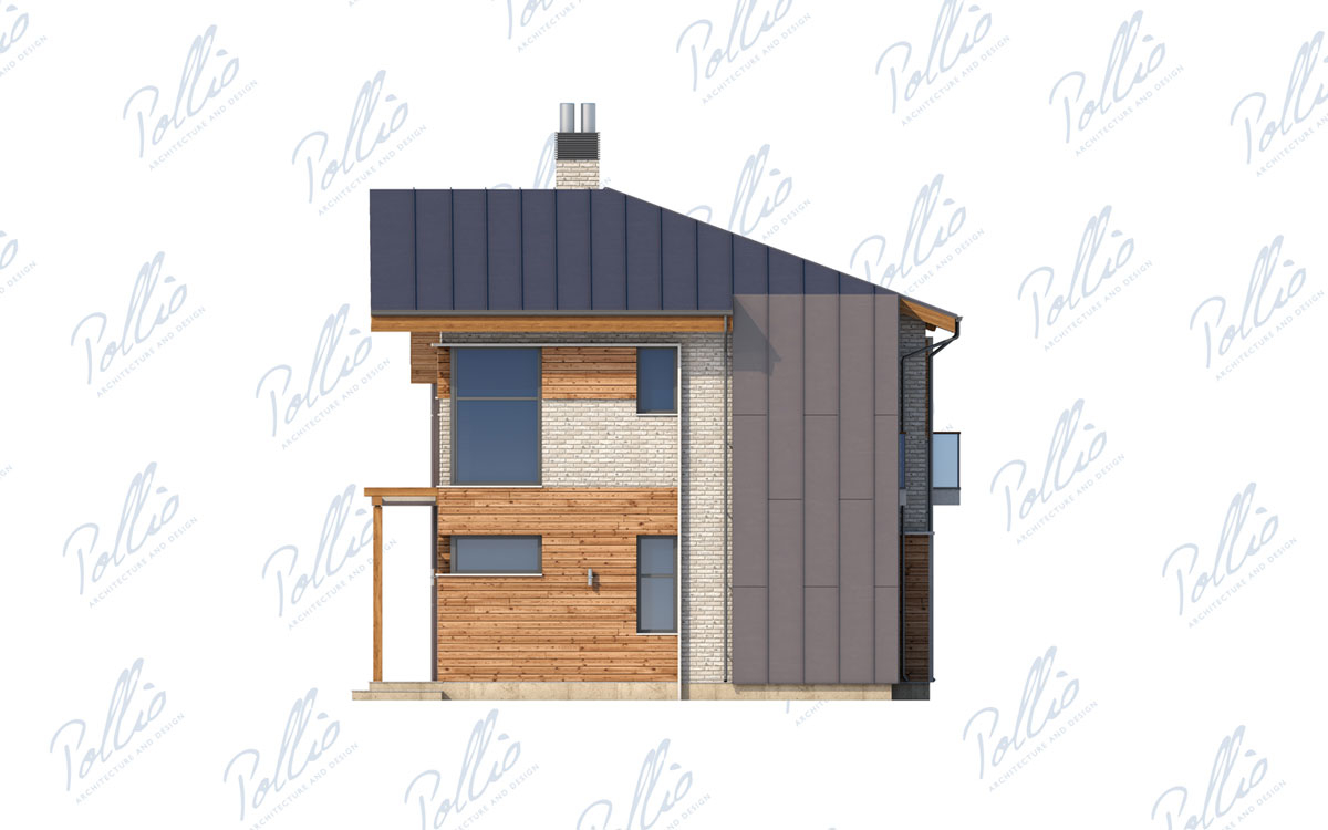 X13 - Projekt domu piętrowego do 200 m2 na wąską działkę z 4 sypialniami i gabinetem / 5