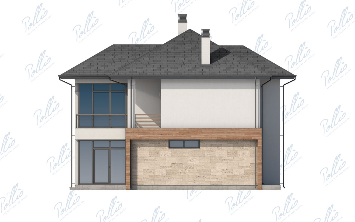 X18 - Projekt domu piętrowego do 150m2 z betonu komórkowego z 3 sypialniami i gabinetem / 8