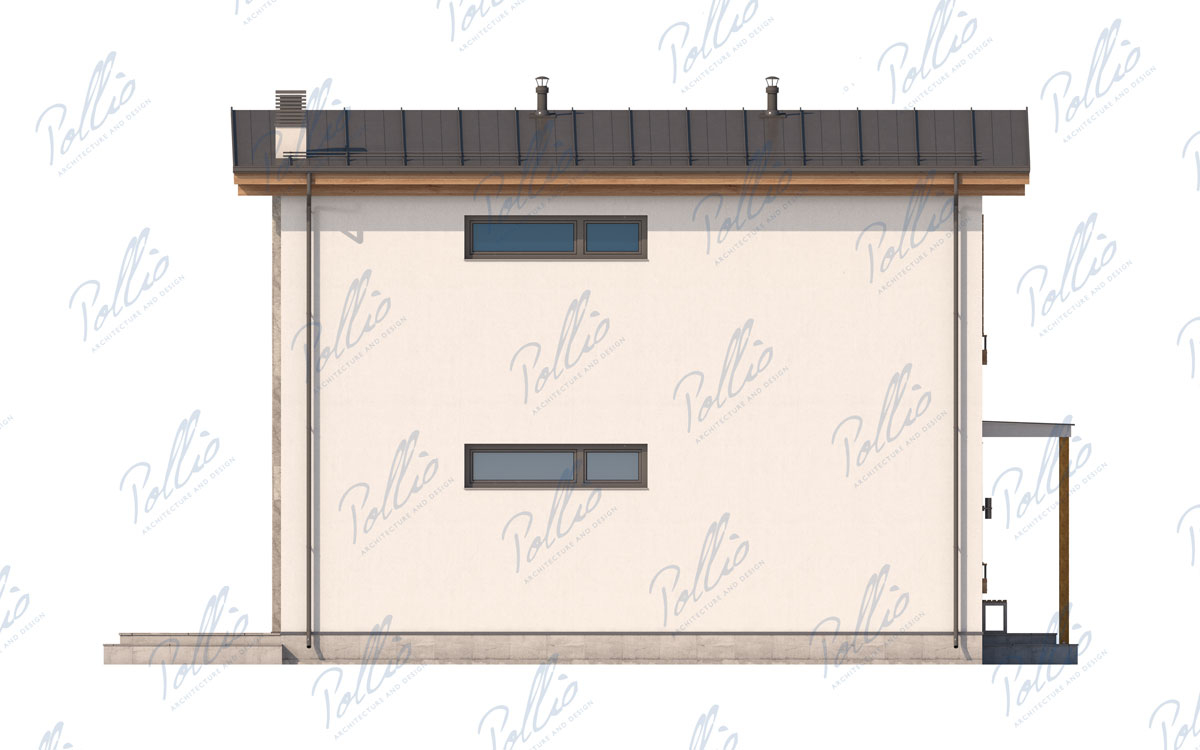X19A - Projekt domu piętrowego do 120 m2 z dachem jednospadowym, tarasem i antresolą / 6