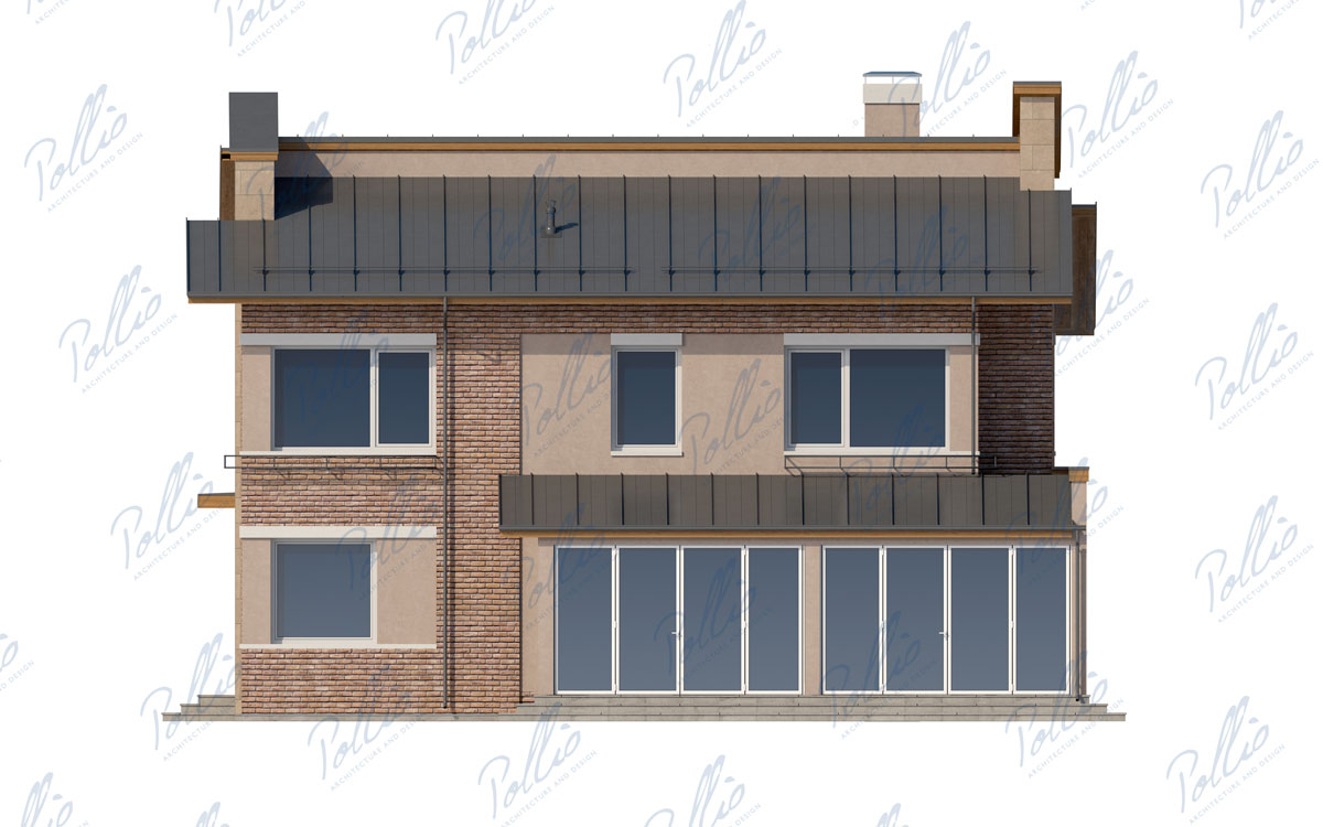 X22 - Projekt domu piętrowego z 5 sypialniami, gabinetem, werandą i loggią / 6
