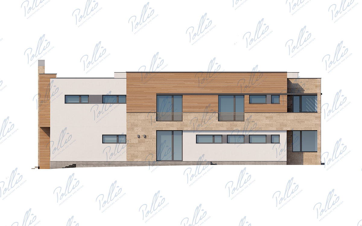X23 - Projekt piętrowego dużego domu w kształcie litery L z piwnicą i antresolą / 7