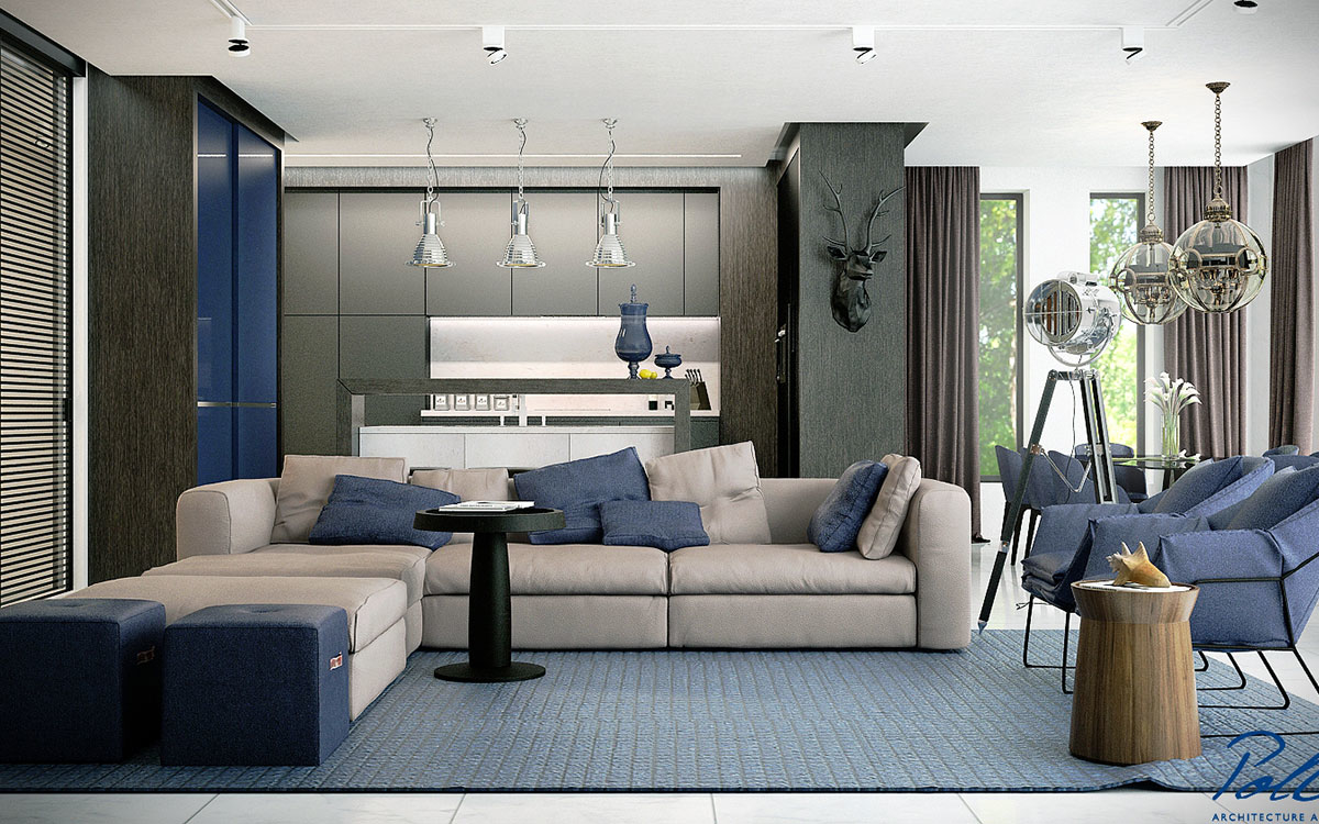 X12 - Projekt domu parterowego 260 m2 z garażem, 3 sypialniami i dużą kuchnią-salonem / 23
