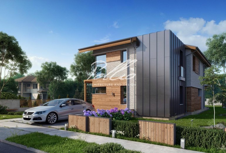 Projekt domu piętrowego do 200 m2 na wąską działkę z 4 sypialniami i gabinetem