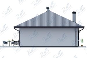 X33 - Projekt domu parterowego o pow. 100m2 z 3 sypialniami i dachem czterospadowym / 5