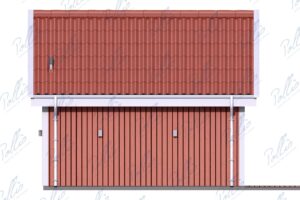 X52 - Projekt niewielkiego domu o pow. do 40 m² z poddaszem użytkowym, bez garażu, z dużymi oknami i antresolą / 5