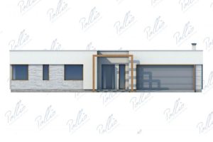 X7 - Projekt domu parterowego z 3 sypialniami, garażem, ogrodem zimowym i płaskim dachem. / 5