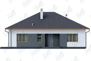 X36 - Projekt małego parterowego domu do 120 m2 z 2 sypialniami, gabinetem i tarasem / 3