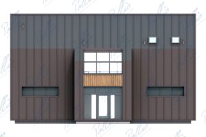 X39 - Projekt domu piętrowego z betonu komórkowego w stylu stodoły z antresolą i dużą kuchnią. / 3