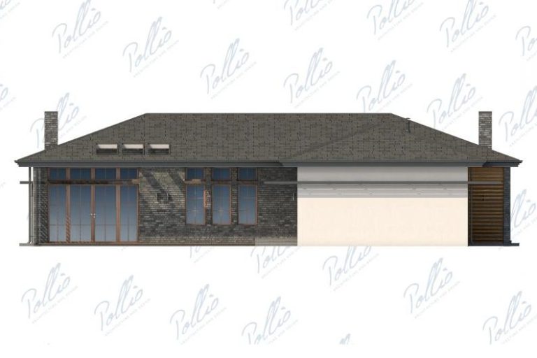 X16 - Projekt domu parterowego w kształcie litery L, do 150 m², z zamkniętą kuchnią i 3 sypialniami. / 8