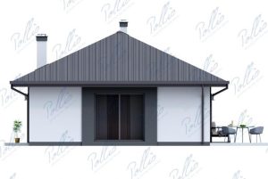 X33 - Projekt domu parterowego o pow. 100m2 z 3 sypialniami i dachem czterospadowym / 6