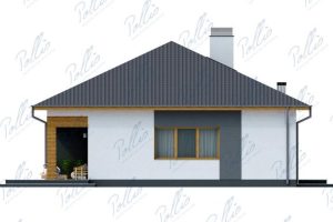 X36 - Projekt małego parterowego domu do 120 m2 z 2 sypialniami, gabinetem i tarasem / 6