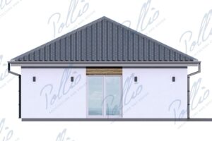 X51 - Projekt parterowego bliźniaka dwulokalowego z dachem czterospadowym, bez garażu / 7