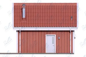 X52 - Projekt niewielkiego domu o pow. do 40 m² z poddaszem użytkowym, bez garażu, z dużymi oknami i antresolą / 6