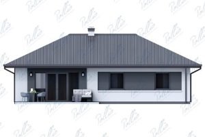 X33 - Projekt domu parterowego o pow. 100m2 z 3 sypialniami i dachem czterospadowym / 4