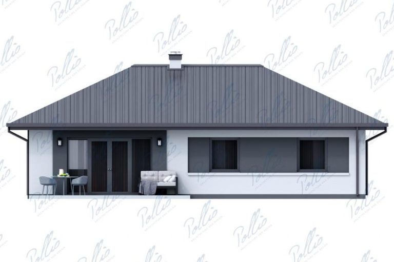X33 - Projekt domu parterowego o pow. 100m2 z 3 sypialniami i dachem czterospadowym / 4