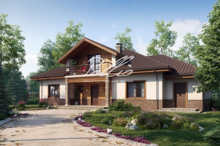 X1A - Projekt domu o powierzchni do 270 m², z poddaszem do adaptacji, 3 sypialniami na parterze i otwartą kuchnią. / 1