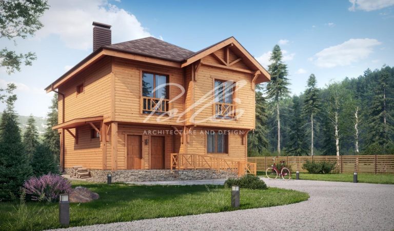 X24 - Projekt domu piętrowego 150 m2 z betonu komórkowego z 5 sypialniami i dużym tarasem / 1