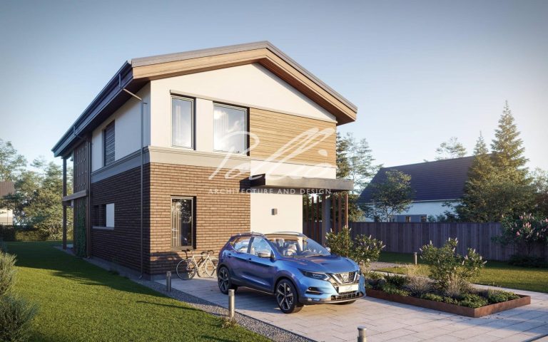 X25 - Projekt domu piętrowego o pow. do 170 m2 na wąską działkę z antresolą / 2