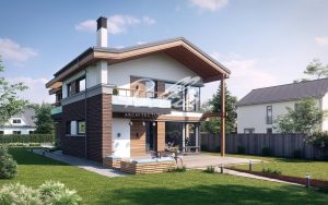 X25 - Projekt domu piętrowego o pow. do 170 m2 na wąską działkę z antresolą / 3