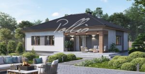 X36 - Projekt małego parterowego domu do 120 m2 z 2 sypialniami, gabinetem i tarasem / 2