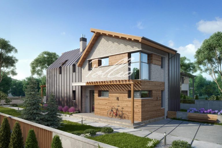 X13 - Projekt domu piętrowego do 200 m2 na wąską działkę z 4 sypialniami i gabinetem / 2