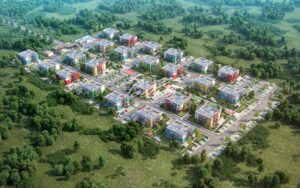 Xb1 - Projekt nowoczesnego trzypiętrowego budynku wielorodzinnego o unikalnym designie z balkonami i dużymi przeszkleniami / 5
