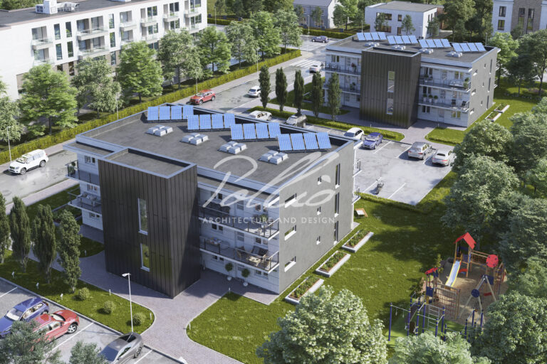 Xb3 - Projekt nowoczesnego budynku wielorodzinnego na 14 mieszkań z dużymi tarasami i komórkami lokatorskimi / 3