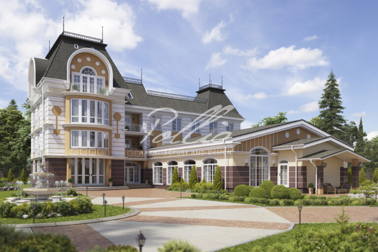 Xb7 - Projekt nowoczesnego hotelu i pensjonatu z restauracją, salą bankietową i windą / 1